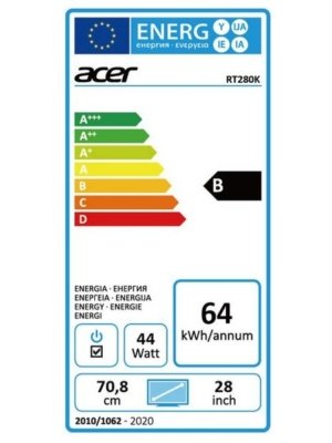 Acer RT280K Test Energieklasse Darstellung