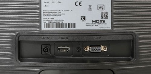 Samsung S24D330H Test der Monitoranschlüsse